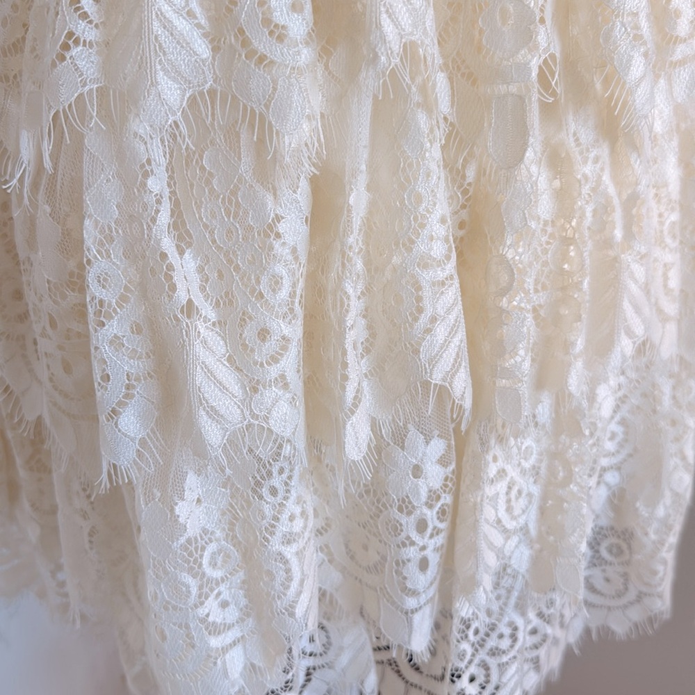 Widow DK Lace Mini Dress Beige - Picture 4 of 6